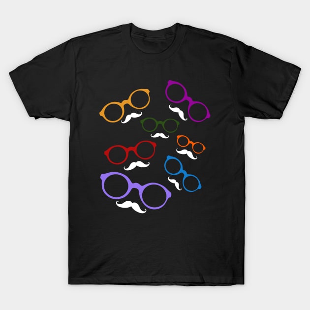 Ghosts With Hipster Glasses T-Shirt by Winningraphics